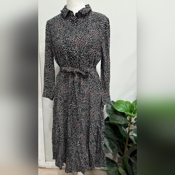 Hobbs london-Dress Alex Printed Shirt Dress/Color Blanck Multicolor/Size 8/NWOT - Picture 2 of 4